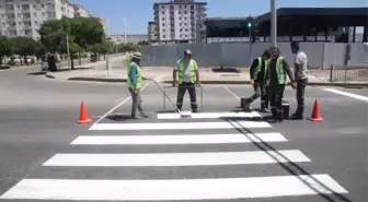 Kilis'te karayollarında çizim ve işaretlemeler başladı