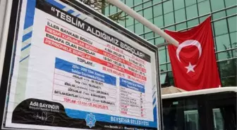 Beyşehir Belediye Başkanı Adil Bayındır, belediyenin borç tablosunu ilçedeki bilbordlara astırdı