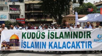 Dünya Kudüs Günü'nde ABD ve İsrail protesto edildi