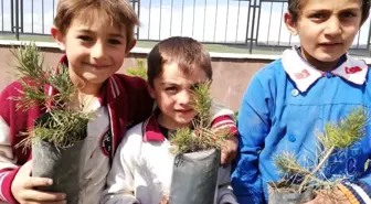Kars'ta üniversite öğrencileri fidan dikti