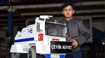 Oğlunun proje ödevi için mini TOMA yaptı