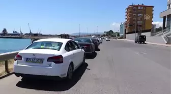 Tekirdağ Limanı'nda araç kuyruğu