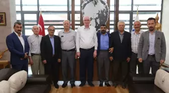 CHP Alpu teşkilatı, Kazım Kurt'u ziyaret etti