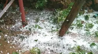 Ahırlı'da dolu tarım arazilerine zarar verdi