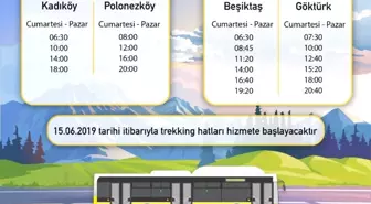 İETT'nin trekking hatları 15 Haziran'da sefere başlıyor