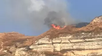 Tarihi kalede yangın çıktı