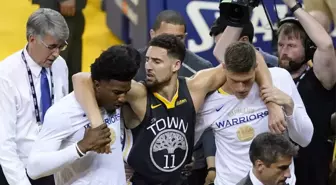 Warriors'ta Klay Thompson'ın sol diz çapraz bağları koptu