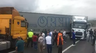 TIR kaza yaptı, Bursa - İstanbul karayolu trafiğe kapandı