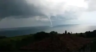 Şile'de korkutan görüntü: Denizde hortum çıktı