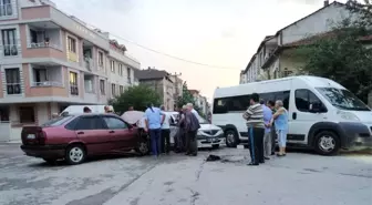 Kaza yapan otomobil alev aldı: 1 yaralı