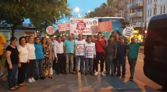 Belediyelerdeki işten çıkarmaları protesto etmek için yürüyorlar