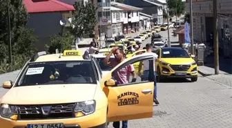 Karlıova'da taksiciler kontak kapattı