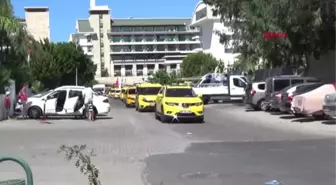 ANTALYA Serik'te taksiciler eylem yaptı