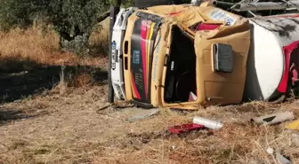 İzmir'de vidanjör devrildi: 1 yaralı