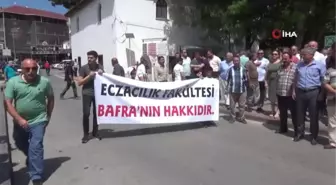 Bafralılar Eczacılık Fakültesi için basın açıklaması yaptı