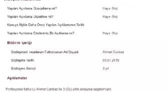 Trabzonspor, Ahmet Canbaz'ı KAP'a bildirdi (2)