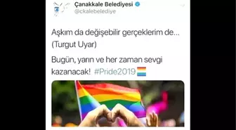 Çanakkale Belediyesi 'LGBTI' paylaşımını kaldırdı