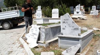 Alanya'da aile mezarlığı parçalandı