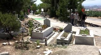 Alanya'da aile mezarlığı parçalandı