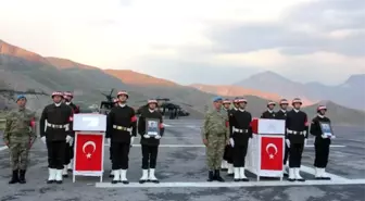 Hakkari'de şehitleri uğurlama töreni