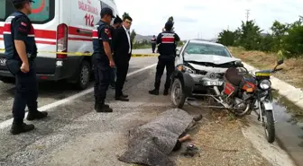 Çankırı'da otomobilin çarptığı motosikletli çift öldü