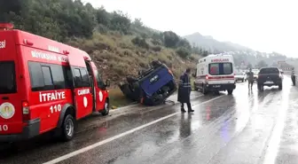 Minibüs takla attı: 1 ölü, 5 yaralı
