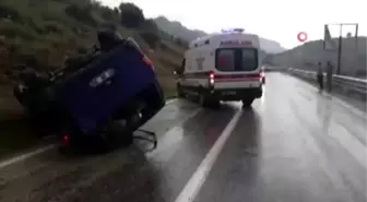 Minibüs takla attı: 1 ölü, 5 yaralı