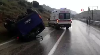 Minibüs takla attı 1 ölü 5 yaralı