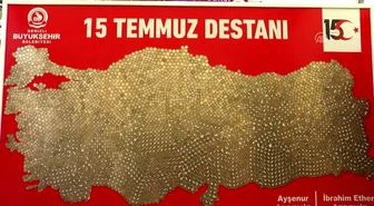 15 Temmuz hatıra paralarıyla Türkiye haritası yaptılar
