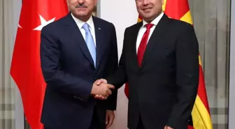 Çavuşoğlu, Kuzey Makedonya Başbakanı Zaev tarafından kabul edildi