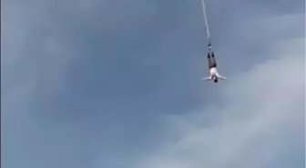 Bungee jumping halatı koptu, 30 metreden aşağı düştü