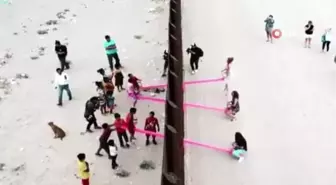 ABD'li mimarlardan sınırları yıkan projeMeksika sınırına tahterevalli kurdular