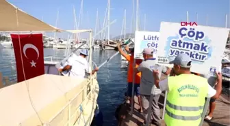 Hükümlüler Bodrum sahillerini temizledi
