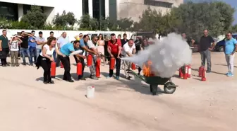 Konyaaltı Belediyesi personeline yangın eğitimi