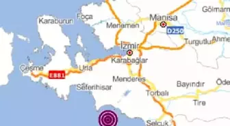 İzmir ve çevresi 4,8 büyüklüğündeki depremle sallandı
