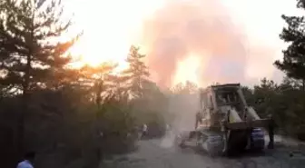 Seyitgazi'de çıkan orman yangınına müdahale ediliyor