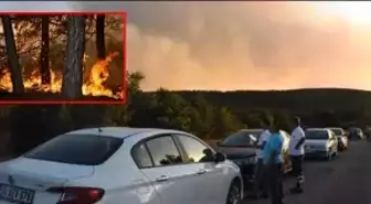 Eskişehir'deki orman yangını saatlerdir söndürülemedi! Yangını söndürme çalışmalarına gençler kürekler ile destek oluyor