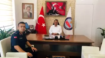Teğmen Çalış'tan Kaymakam Gürdal'a ziyaret