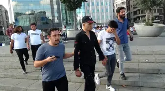 Taksim Talimhane'de meydan kavgası kamerada