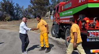 Kemalpaşa Belediye Başkanı yangından zarar gören Tırazlı ve Menderes'e gitti