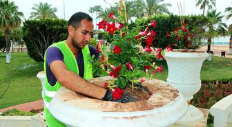 Mersin'de mevsimlik çiçek dikimi tamamlandı