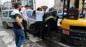 Samsun'da otomobil ile forklift çarpıştı: 5 yaralı