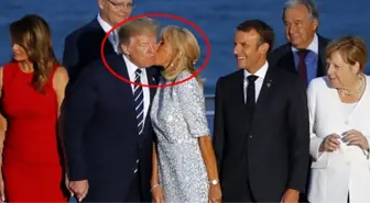 G-7 zirvesine Macron'un eşinin Trump'ı öpmesi damga vurdu!