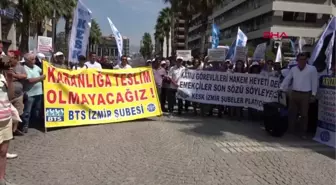 İzmir kesk'e bağlı sendikalardan memur zamları için iş bırakma eylemi