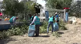 Hakkari yüksekova'da hükümlülerden çevre temizliği