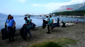 Muğla hükümlüler çevre temizliği yaptı