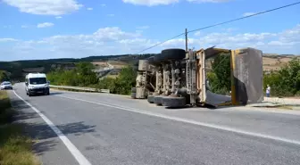 Malkara'da tır devrildi: 1 yaralı