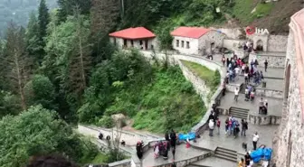 Sümela Manastırı'ndaki restorasyon çalışması devam ediyor