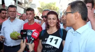 Alaşehir'de düzenlenen üzüm festivali'nde, renkli anlar yaşandı