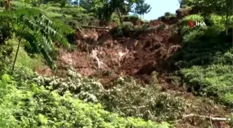 Rize'nin Derepazarı ilçesinde dün yaşanan selin yaraları sarılıyor